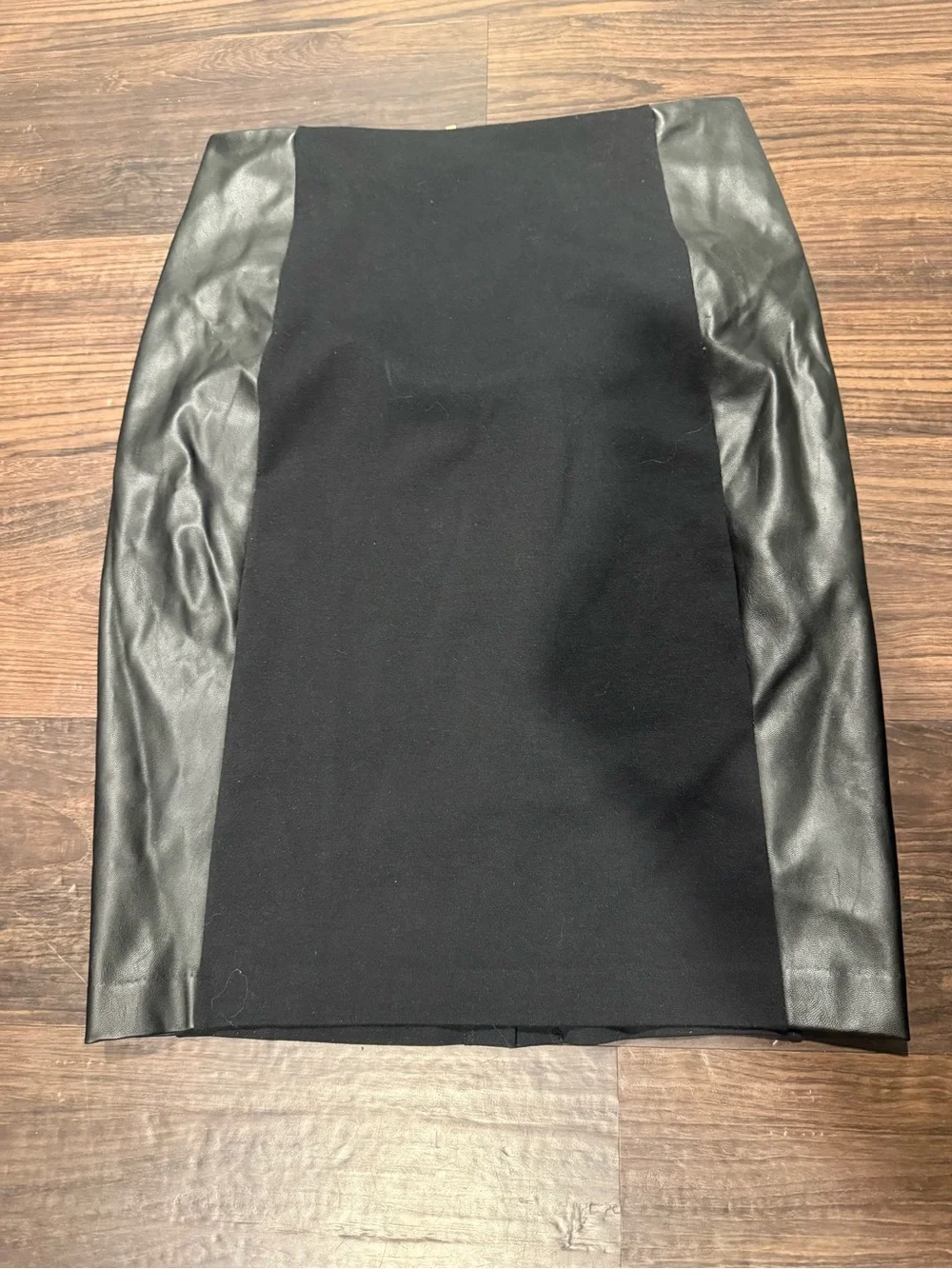 Michael Kors Black Skirt with Gold Exposed Zipper Detail